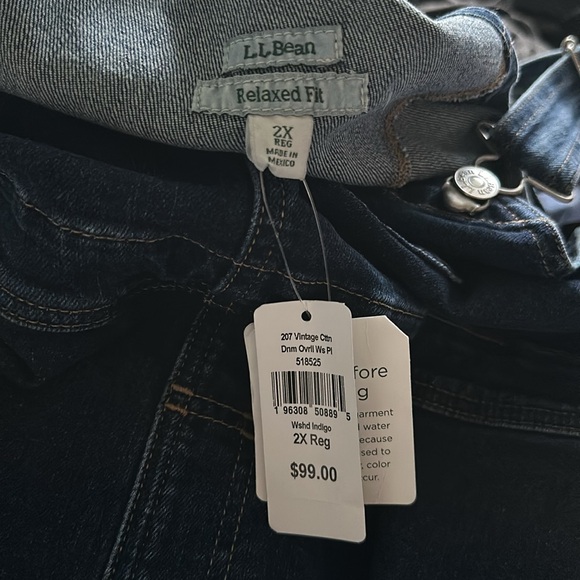 LL Bean overalls 2x - Picture 4 of 4